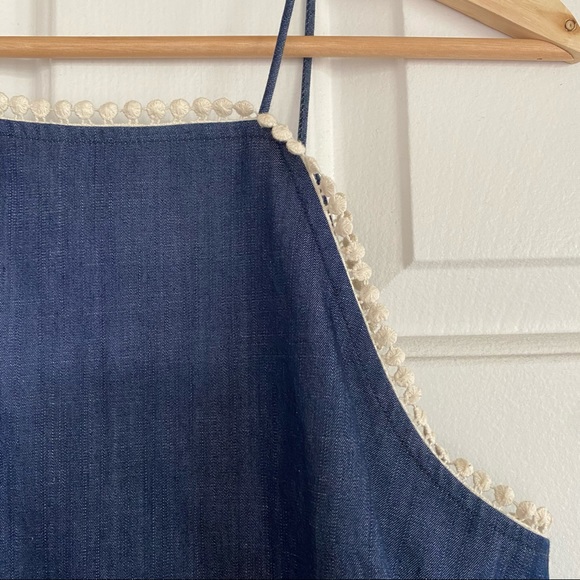 J.O.A Los Ángeles Embroidery Blue Top - Picture 7 of 7